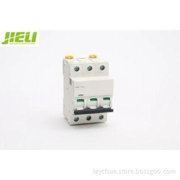 1A - 63A Miniature 3 Phase Circuit Breaker Motor Protection